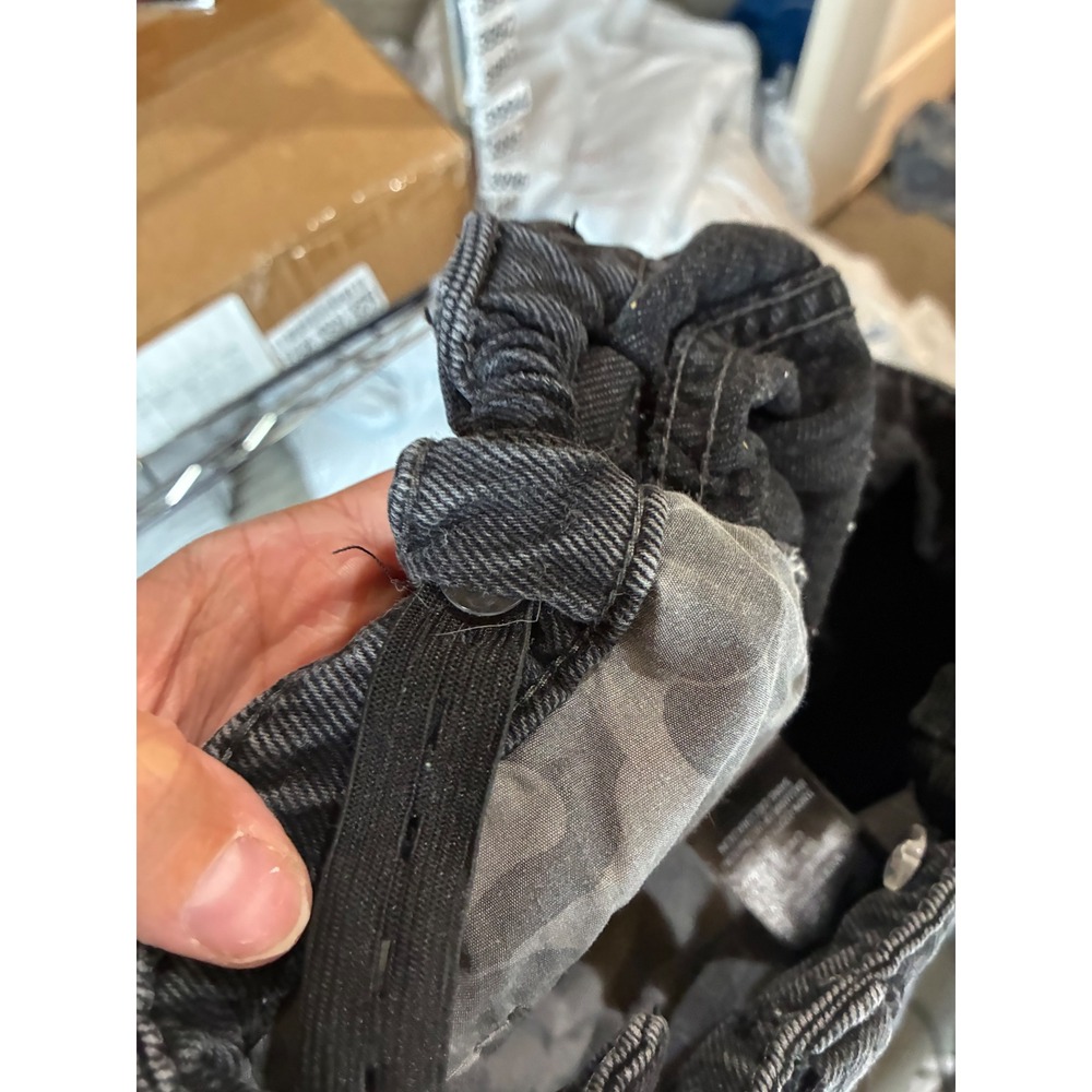 Empyre Loose Fit Skate Jeans Black Denim Boys Sz 25 Adjustable Waist Streetwear - Picture 14 of 15